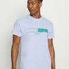 Clothing * | Mennace Track 2017 Regularss Print T-Shirt Light Blue