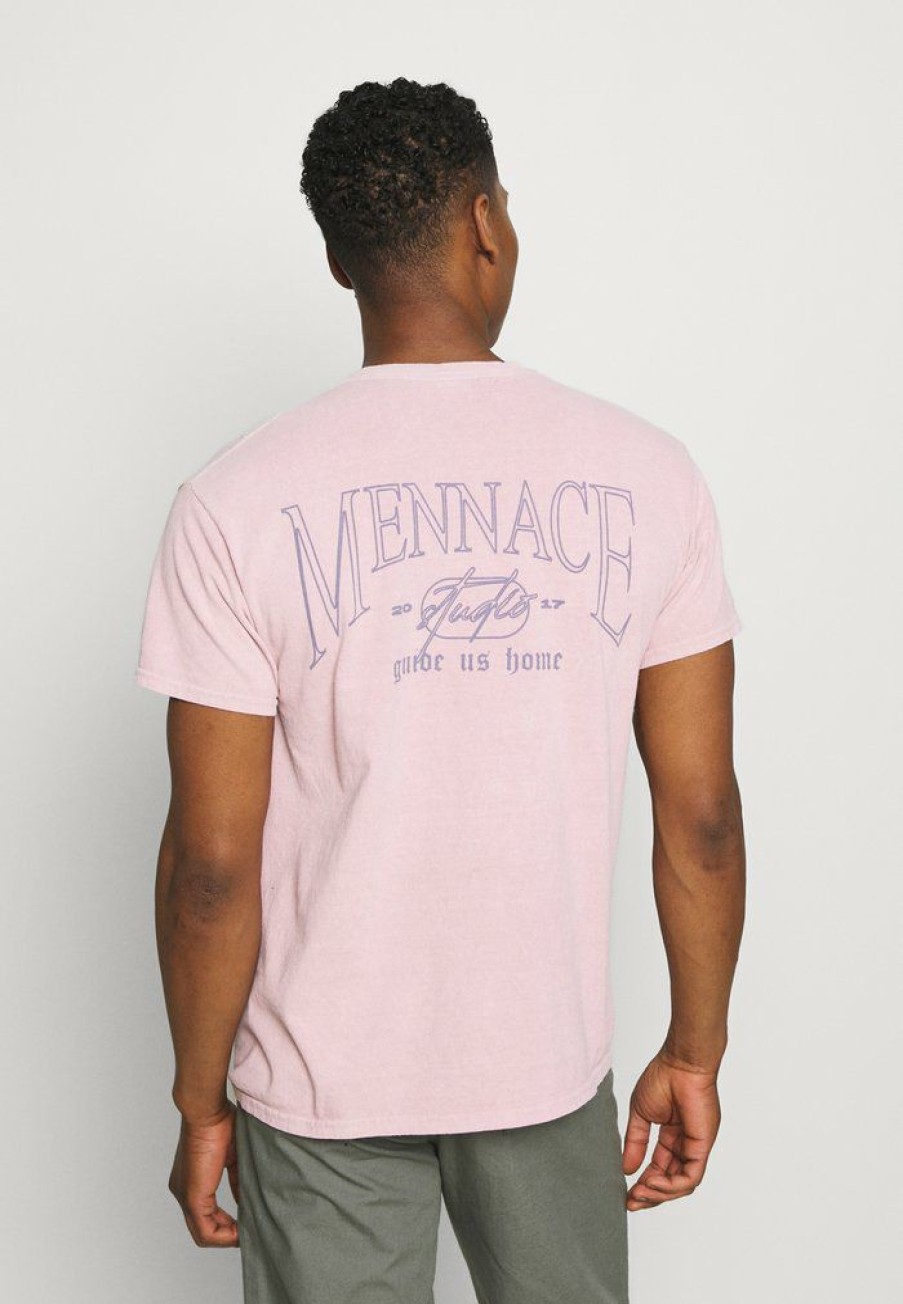 Clothing * | Mennace Track Guide Regular Print T-Shirt Pink