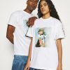 Clothing * | Mennace Burning Palm Tree Regular Unisex Print T-Shirt White