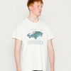 Clothing * | Mennace Auto Washed Regular Tee Print T-Shirt Ecru