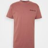 Clothing * | Mennace Essential Regular Unisex Print T-Shirt Pink