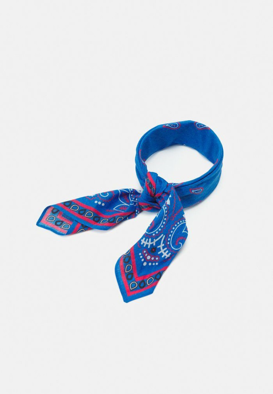 Accessoires * | Mennace Paisley Print Bandana Unisex Foulard Blue