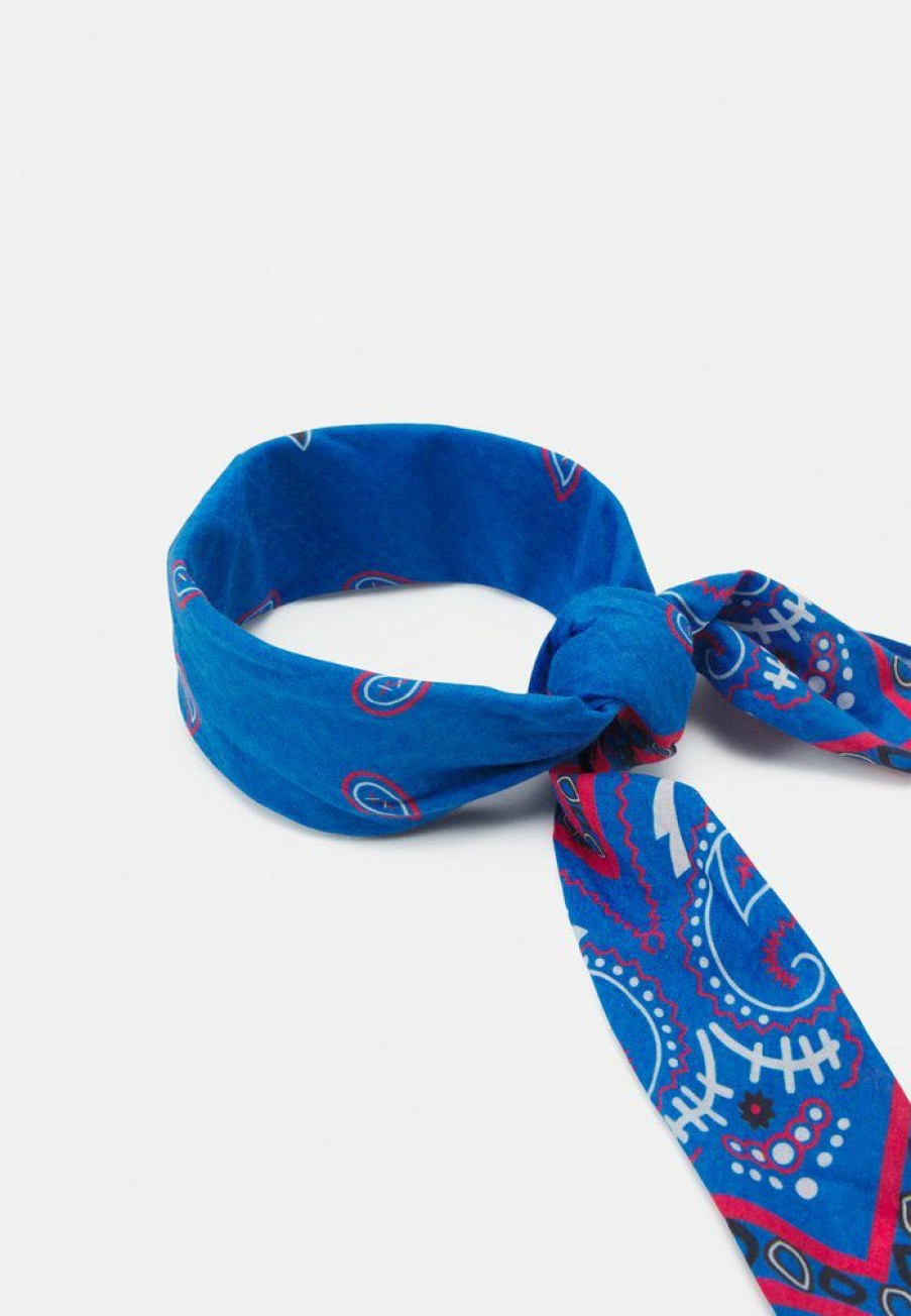 Accessoires * | Mennace Paisley Print Bandana Unisex Foulard Blue