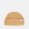 Accessoires * | Mennace Mini Roll Beanie With Tab Unisex Beanie Beige