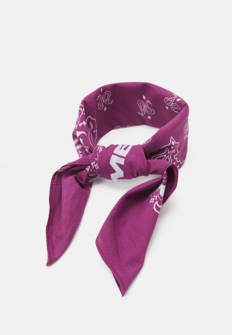 Accessoires * | Mennace Paisley Print Bandana Unisex Foulard Purple