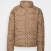 Clothing * | Mennace Monogram Raglan Puffer Jacket Winter Jacket Light Brown