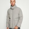 Clothing * | Mennace Evian Puffer Jacket Unisex Winter Jacket Light Grey