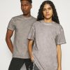 Clothing * | Mennace On The Run Pigment Dye Unisex Print T-Shirt Dark Grey