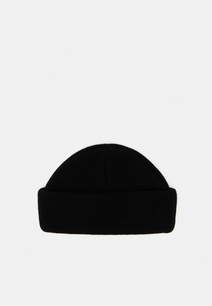 Accessoires * | Mennace Mini Roll Beanie With Tab Unisex Beanie Black