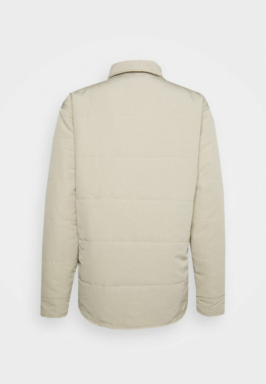 Clothing * | Mennace Padded Overshirt Light Jacket Stone