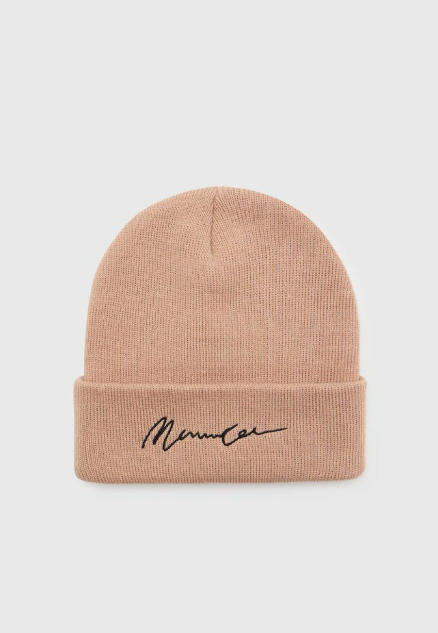 Accessoires * | Mennace Signature Beanie Unisex Beanie Beige