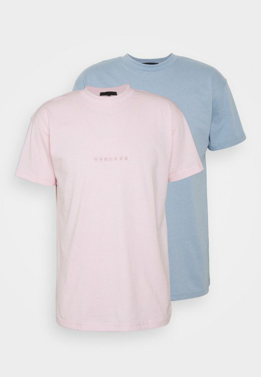 Clothing * | Mennace Essential Regular Unisex 2 Pack Basic T-Shirt Multi