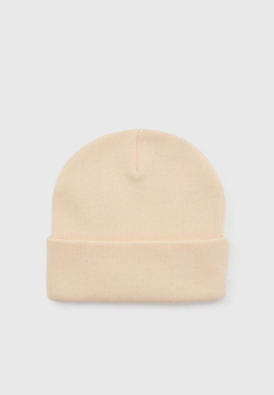 Accessoires * | Mennace Signature Beanie Unisex Beanie Off White