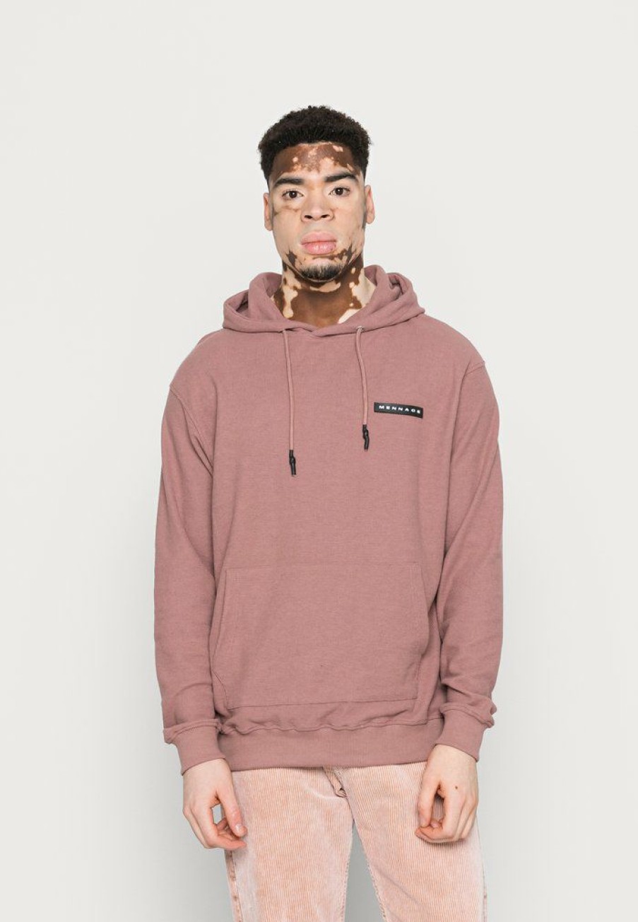 Clothing * | Mennace Waffle Texture Hoodie Unisex Hoodie Dusty Pink