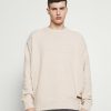 Clothing * | Mennace Evian Boucle Slouch Knit Unisex Jumper Cream