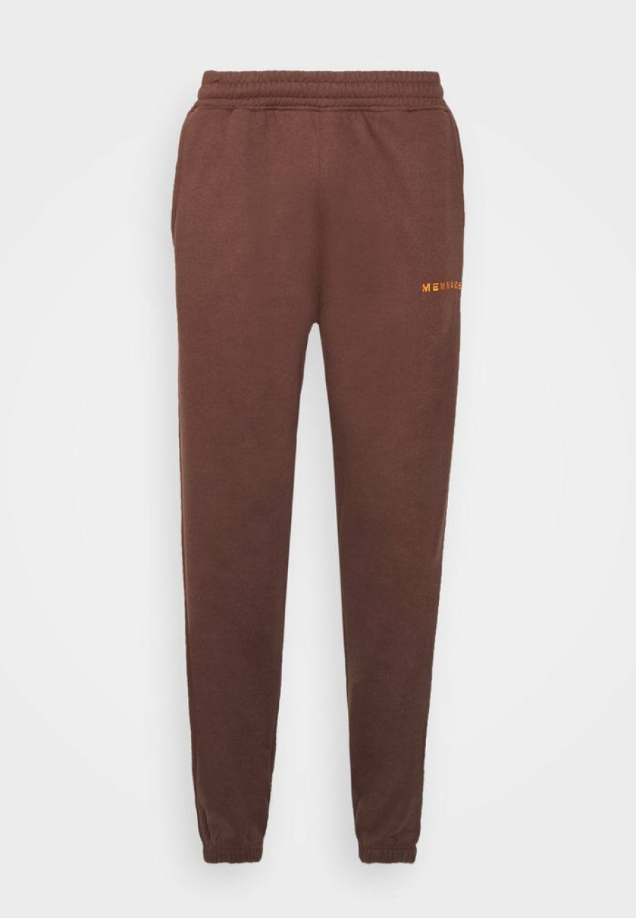 Shirt * | Mennace Essential Regular Jogger Tracksuit Bottoms Brown