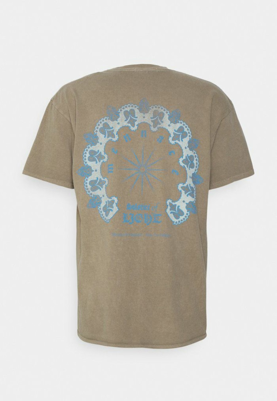 Clothing * | Mennace Solstice Of Light Print T-Shirt Stone