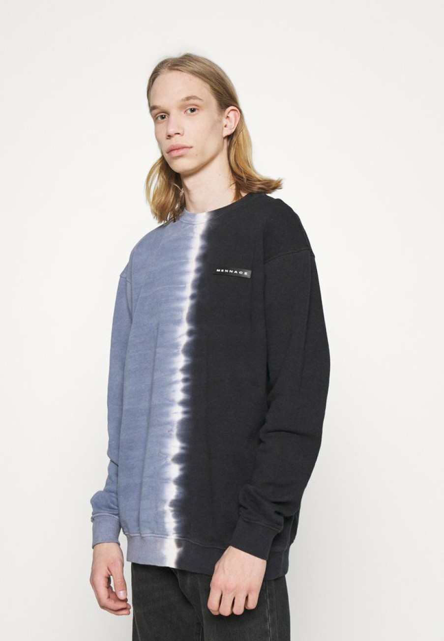 Clothing * | Mennace Split Dye Sweatshirt Grey