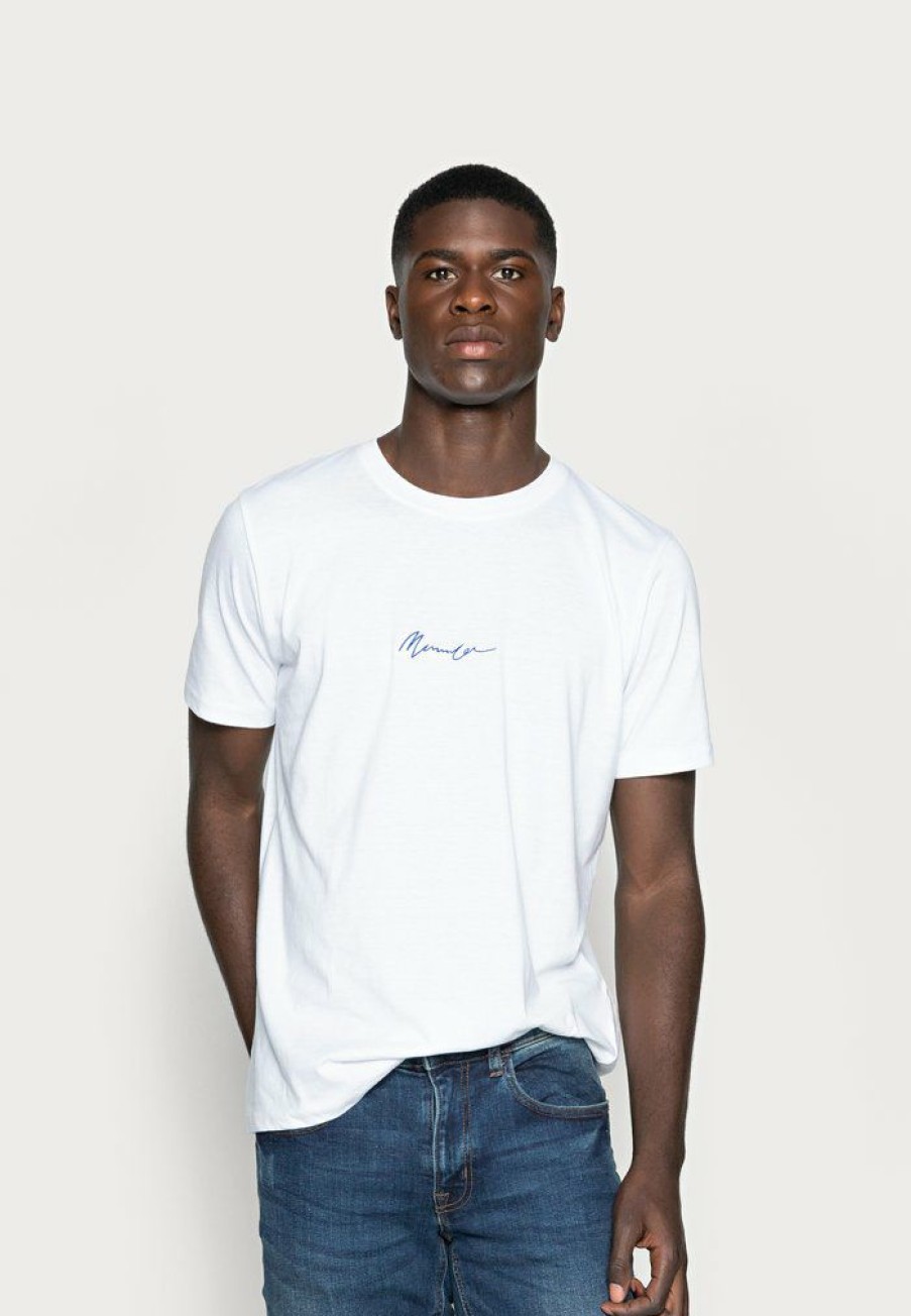 Clothing * | Mennace Essential Regular Relaxed Sig Tee Unisex Basic T-Shirt White