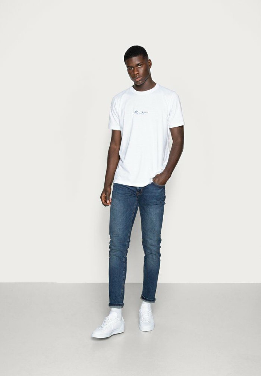 Clothing * | Mennace Essential Regular Relaxed Sig Tee Unisex Basic T-Shirt White