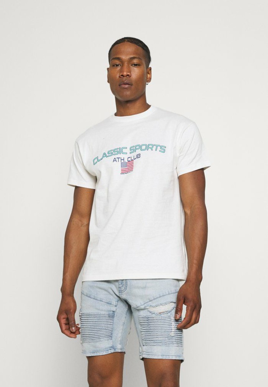 Clothing * | Mennace Classic Sport Print T-Shirt White