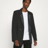 Clothing * | Mennace Mirror Tailored Fit Suit Jacket Blazer Jacket Black