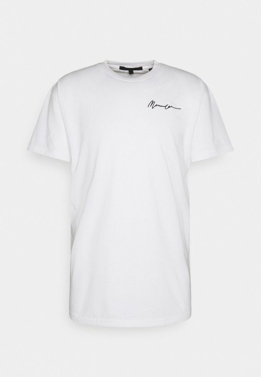 Clothing * | Mennace Essential Regular Unisex Print T-Shirt White