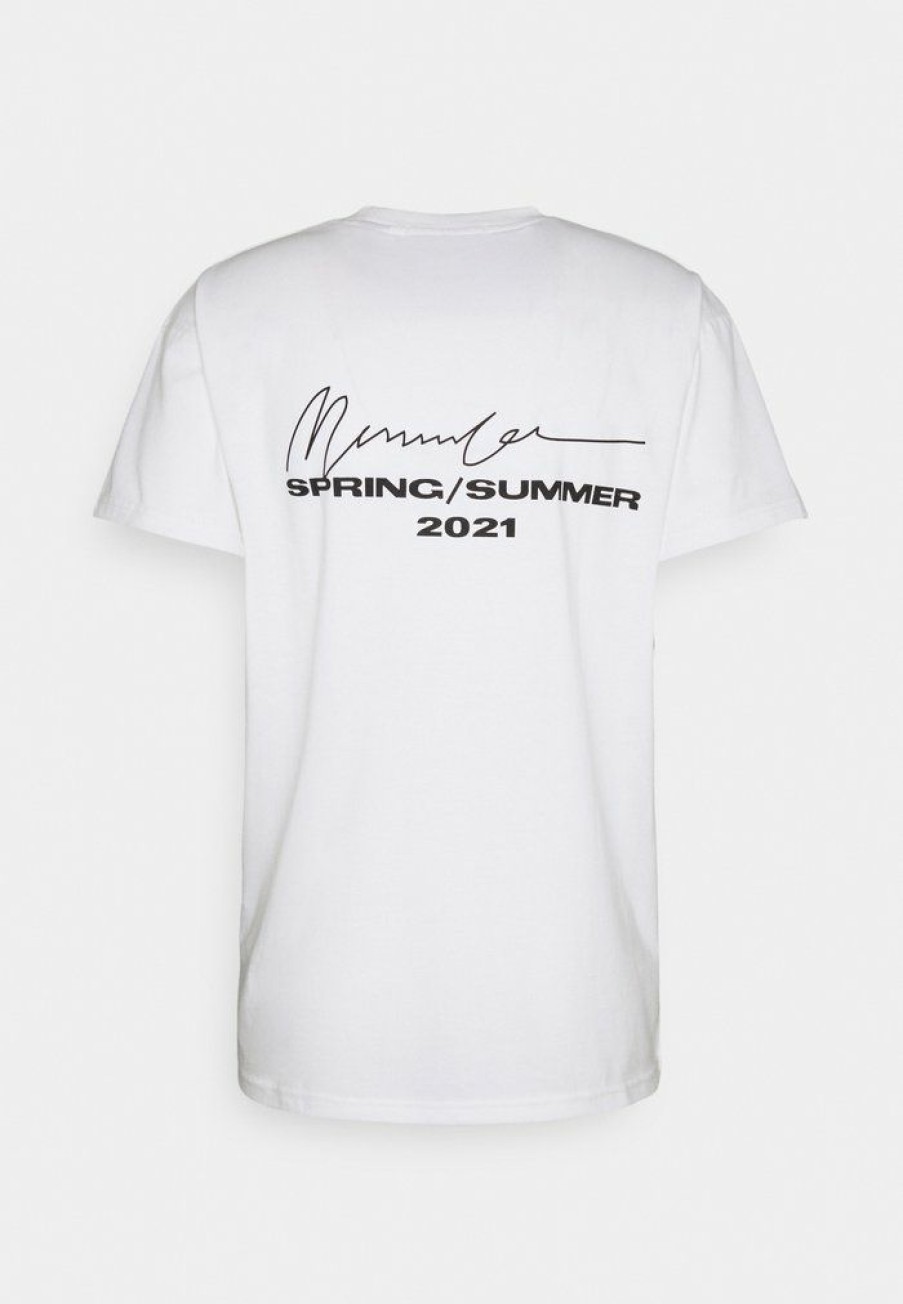 Clothing * | Mennace Essential Regular Unisex Print T-Shirt White