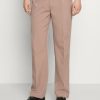 Shirt * | Mennace Evian Straight Leg Suit Trouser Trousers Stone