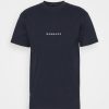 Clothing * | Mennace Essential Regular Unisex Print T-Shirt Navy