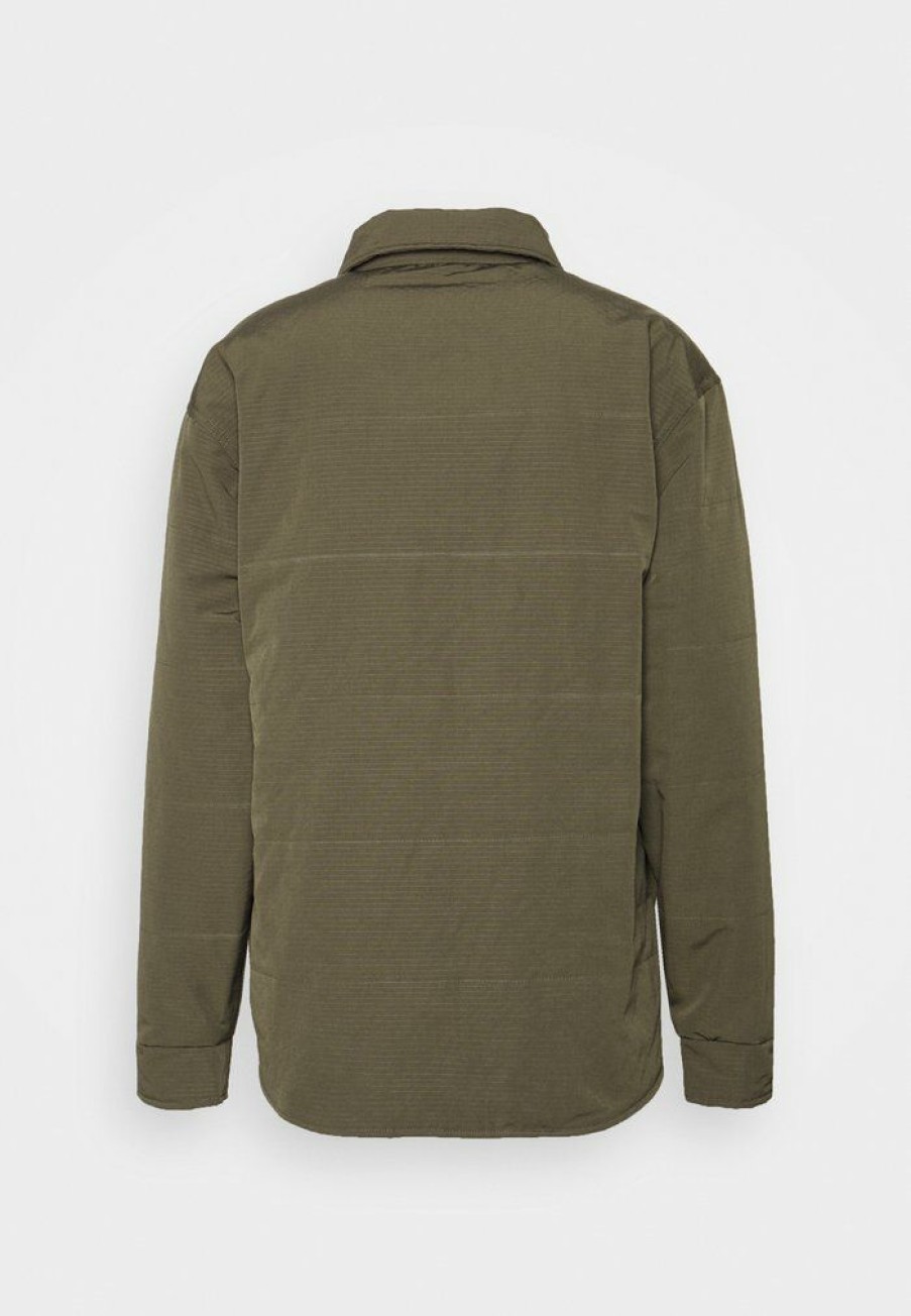 Clothing * | Mennace Padded Overshirt Light Jacket Green