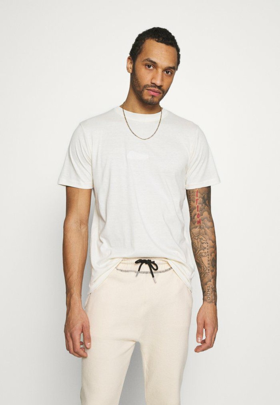 Clothing * | Mennace Essential Drop Shoulder Unisex Print T-Shirt Sand