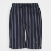 Shirt * | Mennace Fine Preppy Stripe Pull On Unisex Shorts Navy