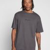 Clothing * | Mennace Essential Regular Relaxed Sig Tee Unisex Basic T-Shirt Charcoal