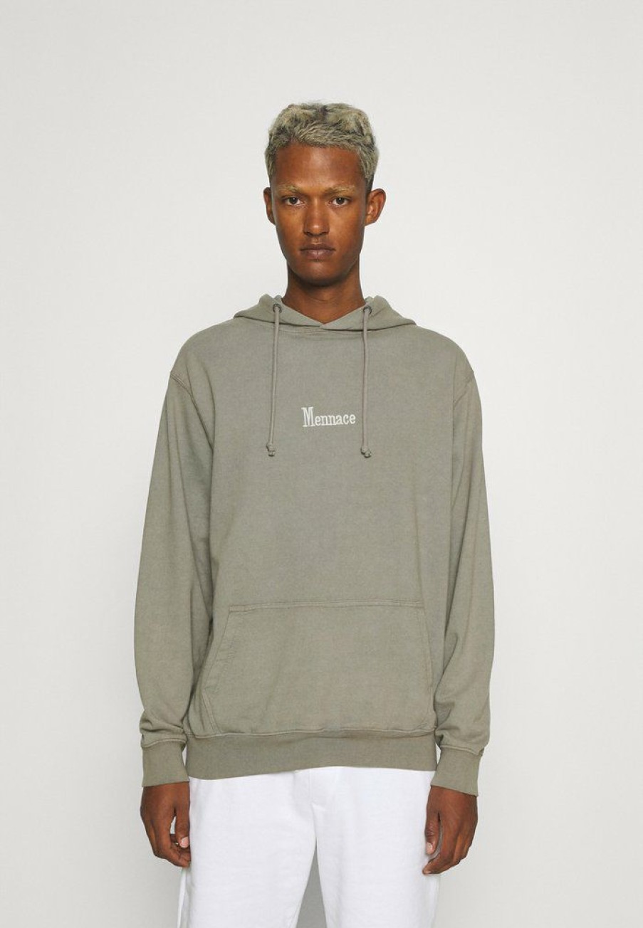 Clothing * | Mennace Washed Primary Hoodie Sweatshirt Khaki