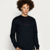 Clothing * | Mennace Essential Signature Tee Long Sleeved Top Navy