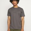 Clothing * | Mennace Essential Regular Unisex Basic T-Shirt Charcoal