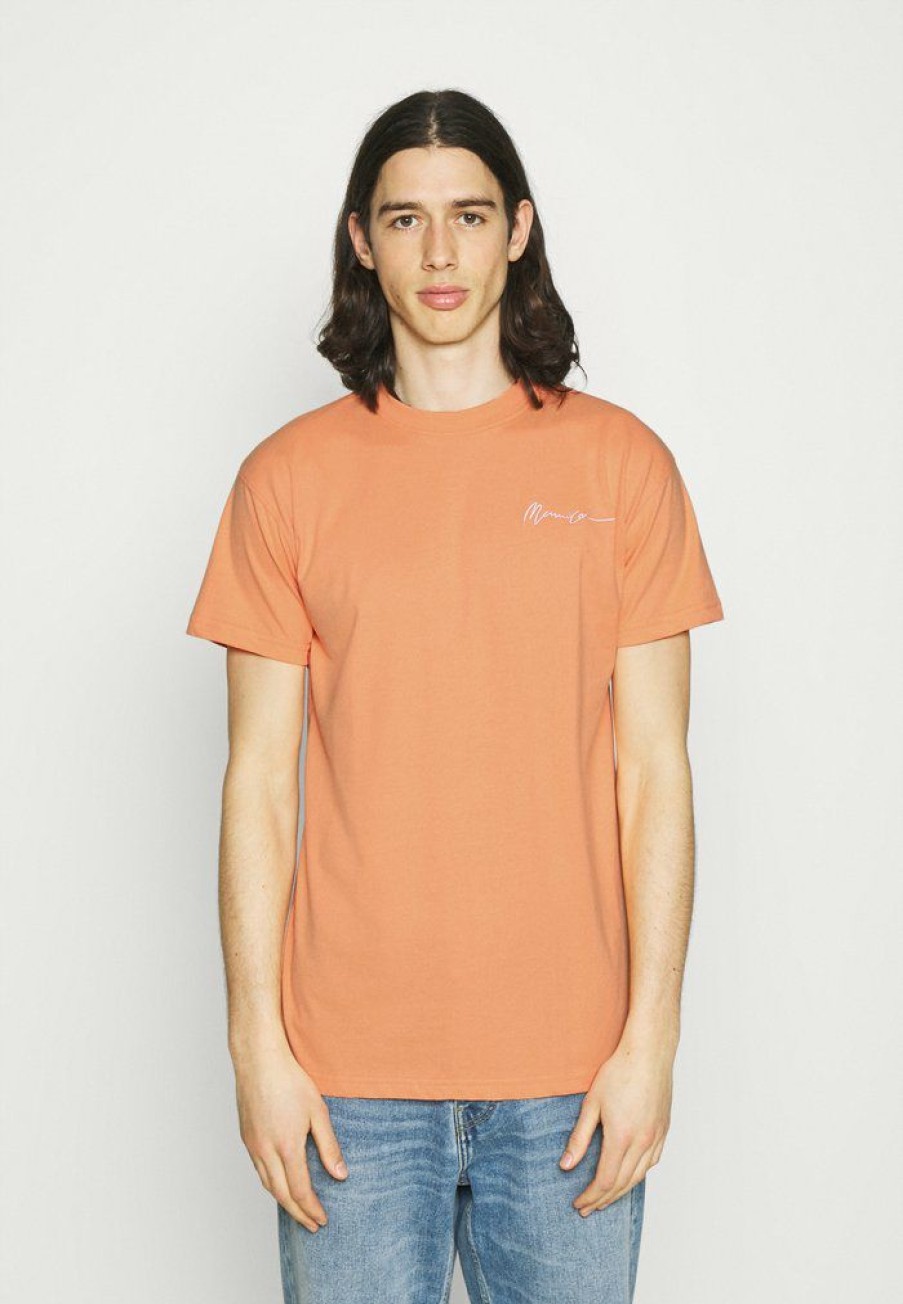 Clothing * | Mennace Essential Unisex Print T-Shirt Peach