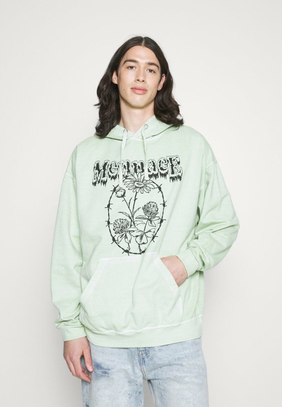 Clothing * | Mennace Tattoo Hoodie Sweatshirt Light Green