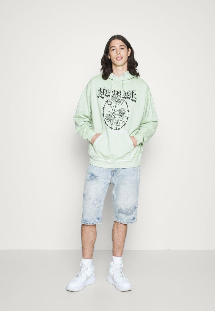 Clothing * | Mennace Tattoo Hoodie Sweatshirt Light Green