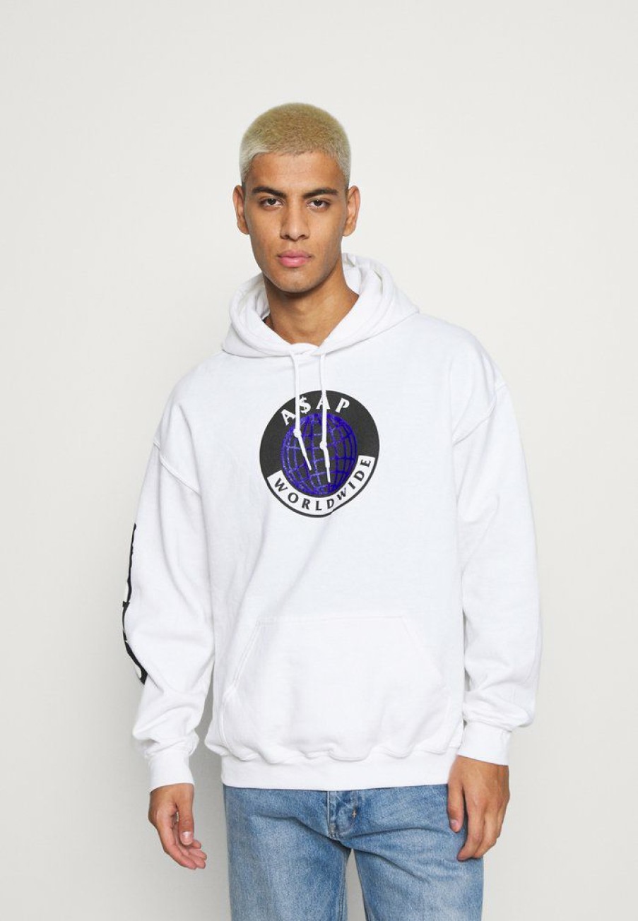 Clothing * | Mennace Worldwide Globe Hoodie Hoodie White