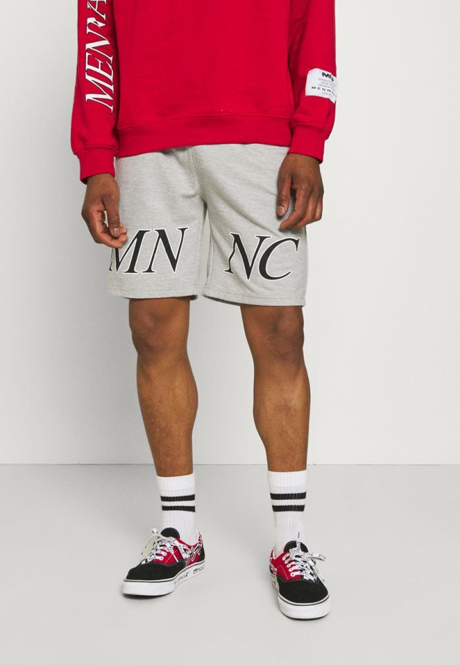 Shirt * | Mennace Courtside Regular Shorts Light Grey