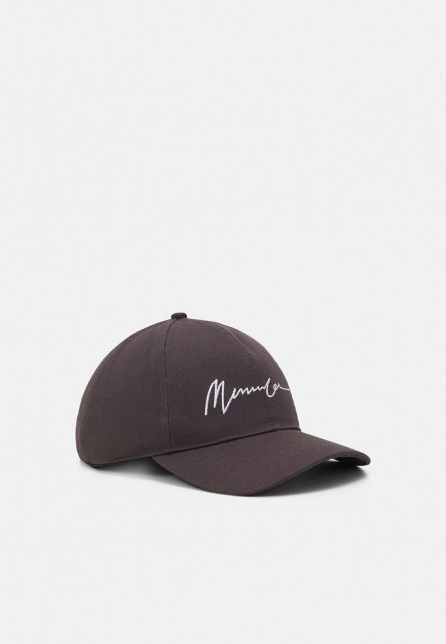 Accessoires * | Mennace Embroidered Logo Unisex Cap Dark Grey