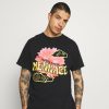 Clothing * | Mennace Sundaze Flower Cloud Print T-Shirt Black