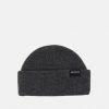 Accessoires * | Mennace Mini Roll Beanie With Tab Unisex Beanie Grey Marl