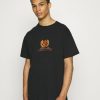 Clothing * | Mennace Flame Car Regular Print T-Shirt Black