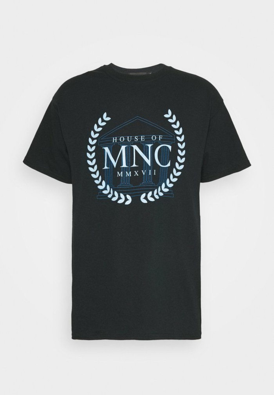 Clothing * | Mennace Print T-Shirt Black