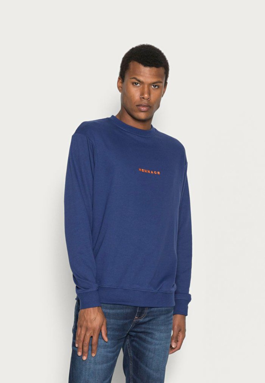 Clothing * | Mennace Unisex Essential Regular Sweatshirt Blue