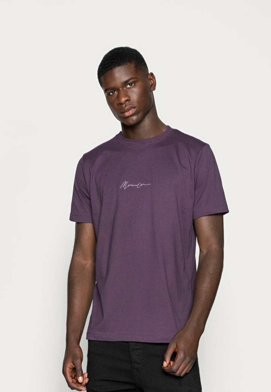 Clothing * | Mennace Essential Sig Unisex Basic T-Shirt Purple