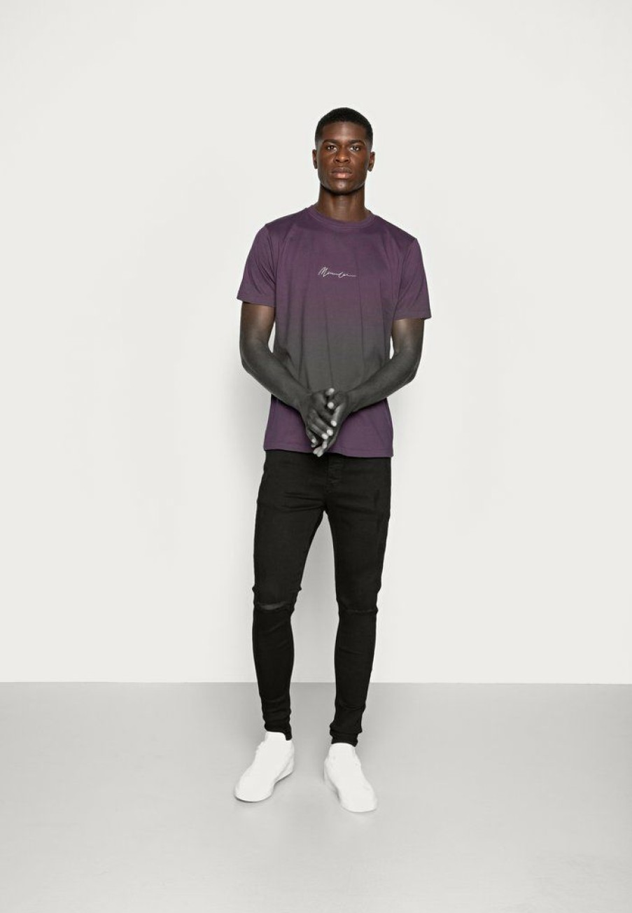 Clothing * | Mennace Essential Sig Unisex Basic T-Shirt Purple